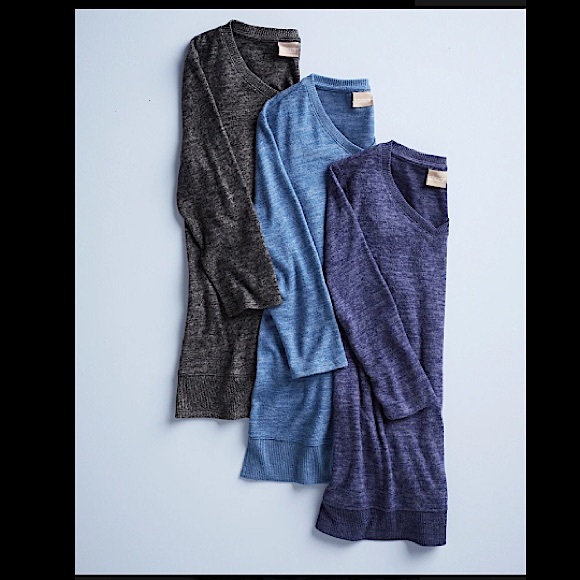 Chico's Tops - COZISOFT Ribbed-Trim Pocket Tunic sz L